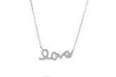 Stylish Love Necklace 925 Sterling Silver studded with CZ